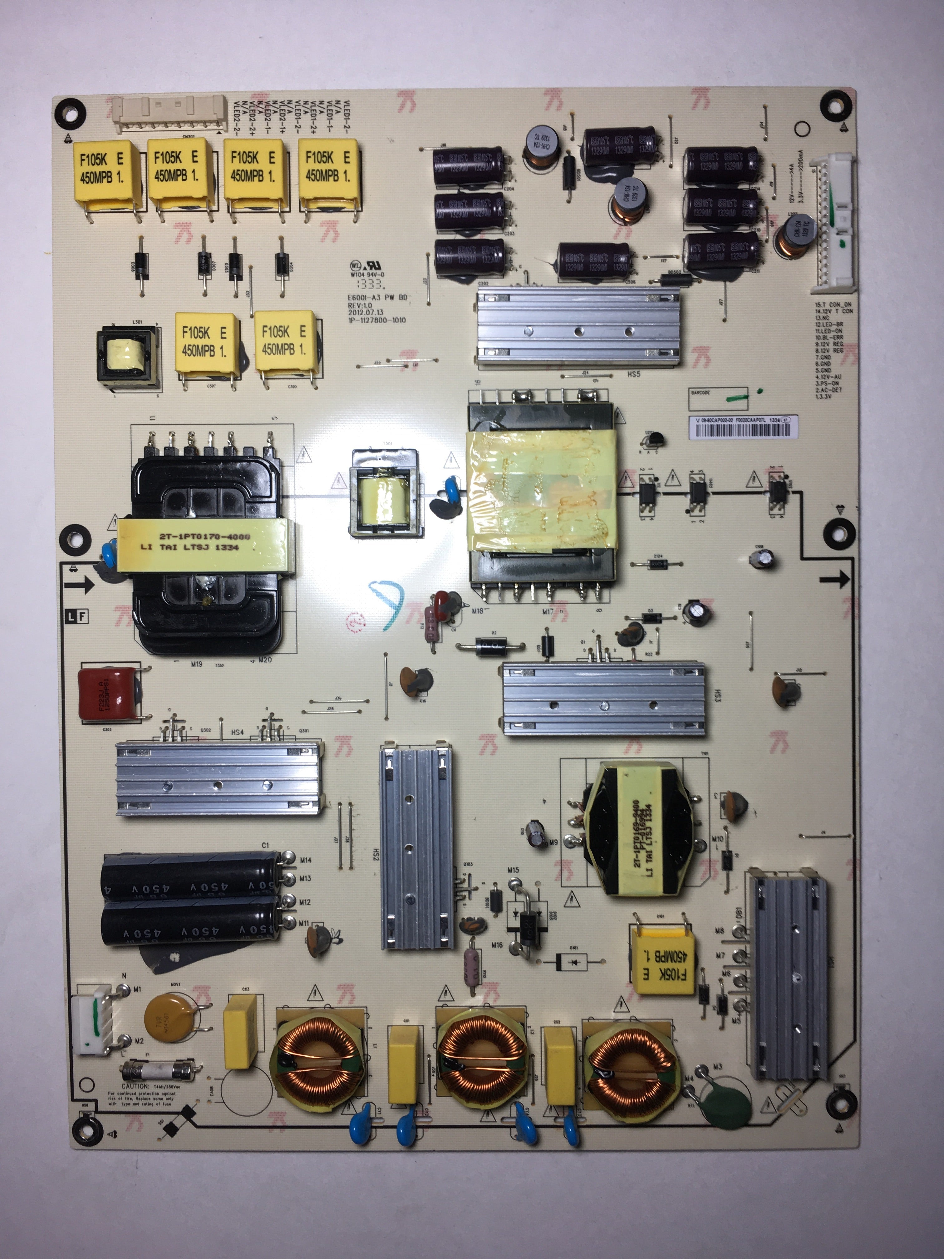 Vizio 09-60CAP000-00 (1P-1127800-1010) Power Supply / LED Board