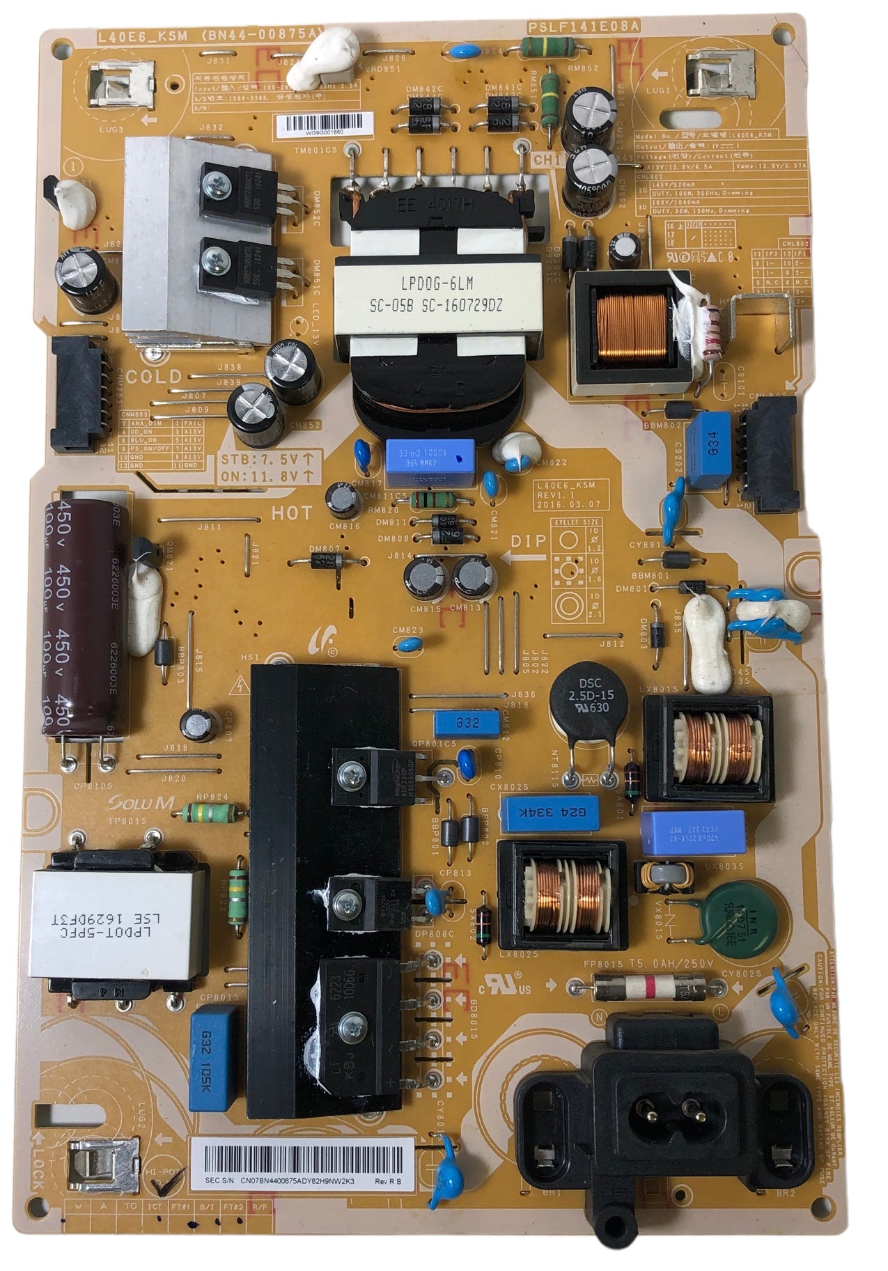 Samsung BN44-00875A Power Supply / LED Board