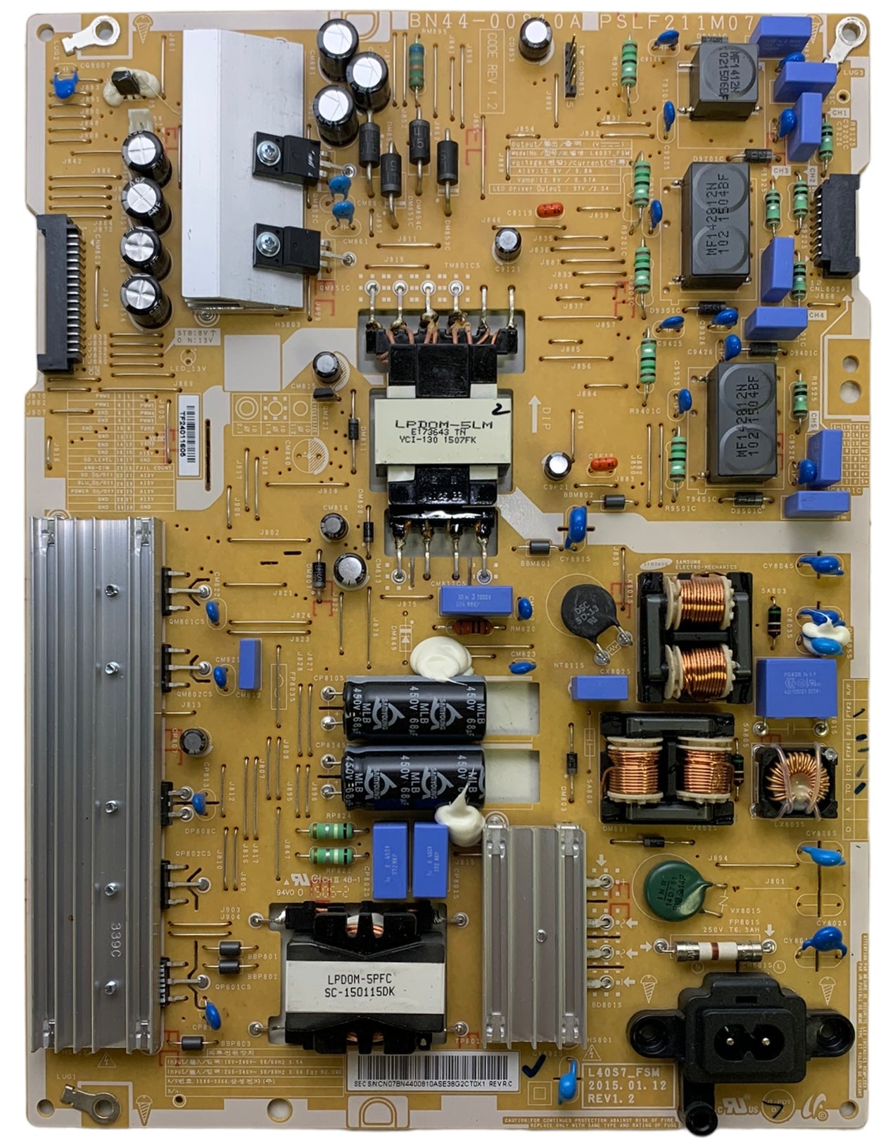 Samsung BN44-00810A Power Supply / LED Board