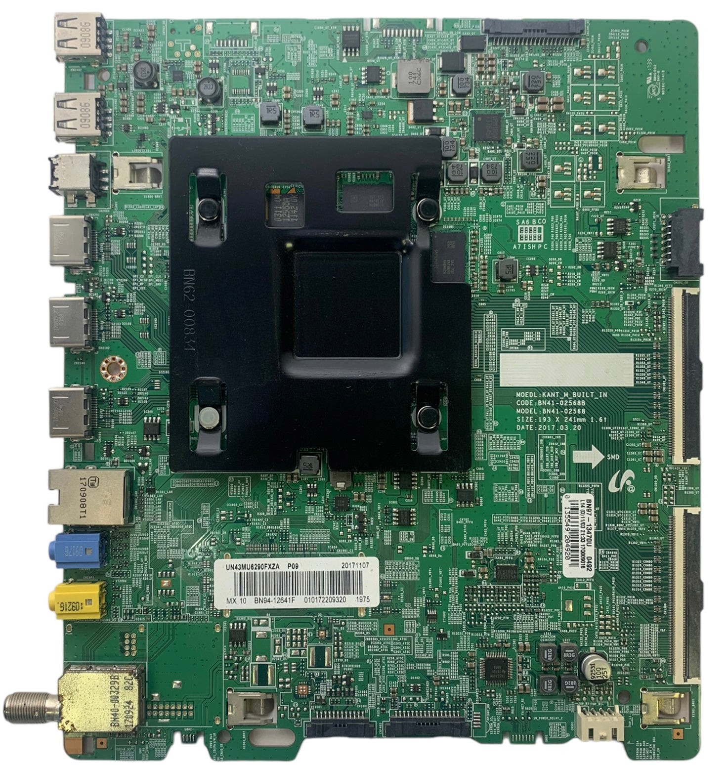 Samsung BN94-12641F Main Board for UN43MU6290FXZA (Version BB03)