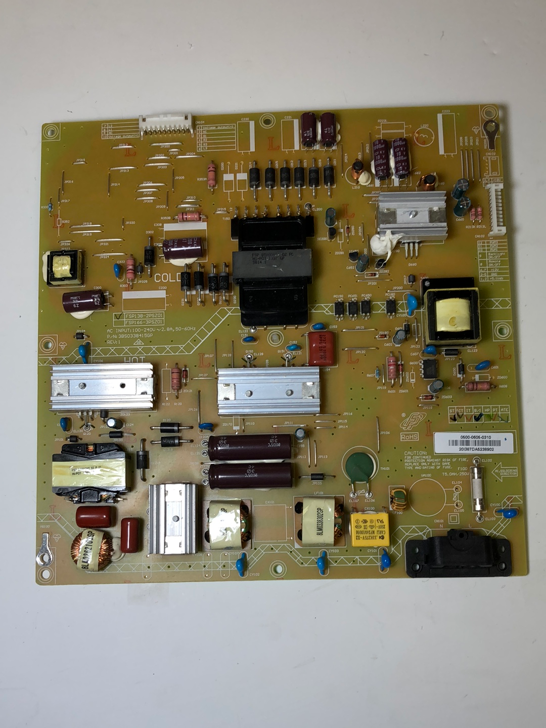 JVC 0500-0605-0310 (FSP138-2PSZ01) Power Supply / LED Board