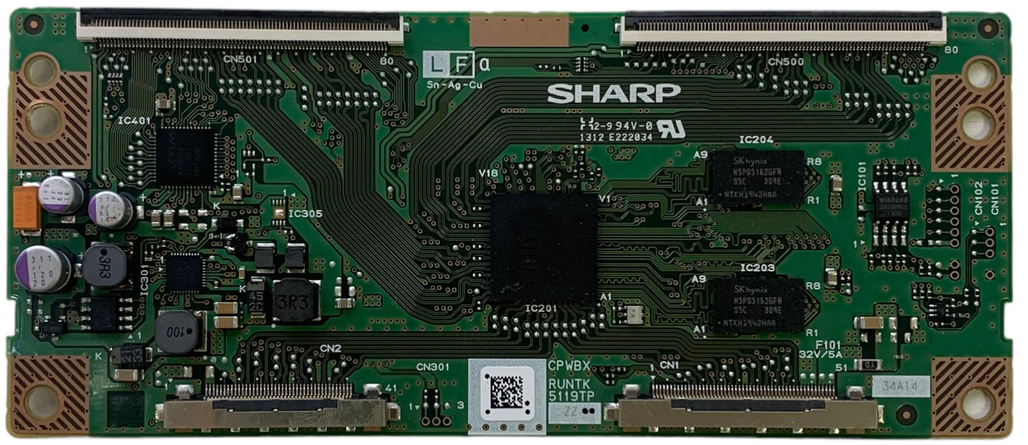 Sharp RUNTK5119TPZZ (CPWBX5119TPZZ) T-Con Board (AGF76630001)