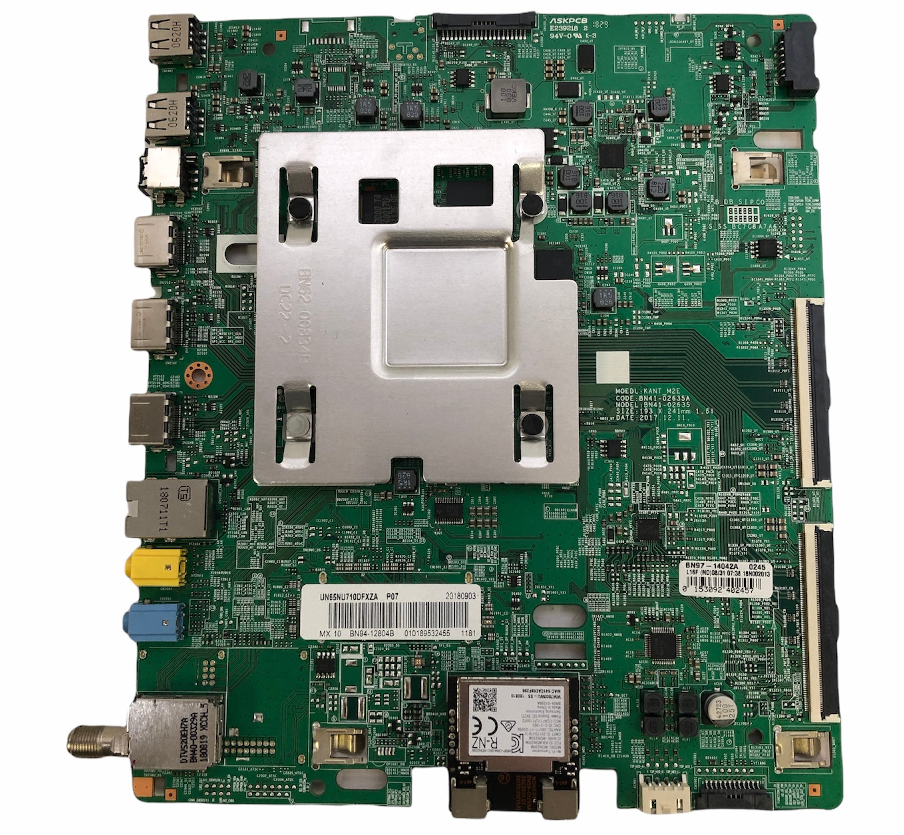 Samsung BN94-12804B Main Board for UN65NU7100FXZA UN65NU710DFXZA