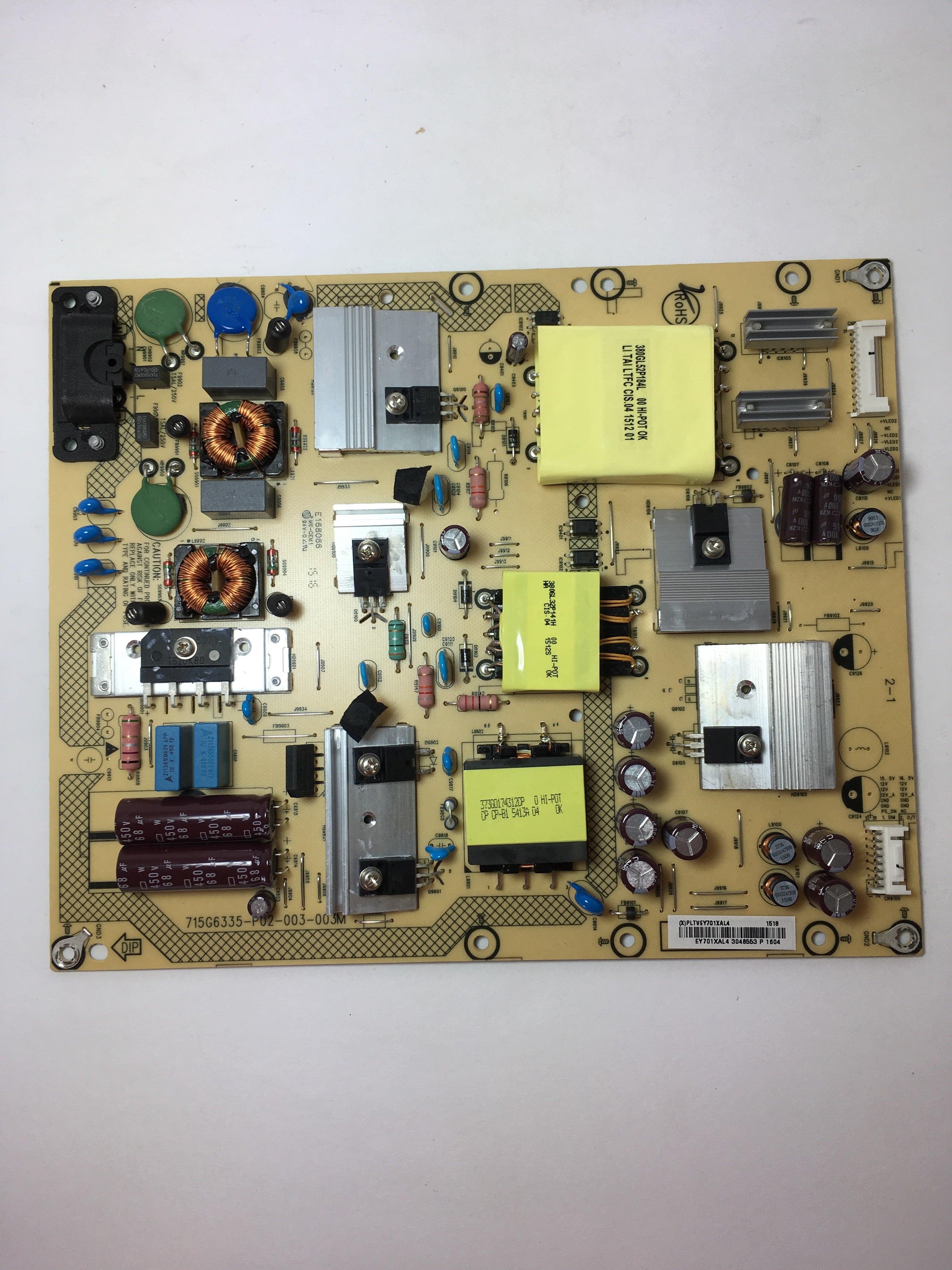 Sharp PLTVEY701XAL4 Power Supply Board