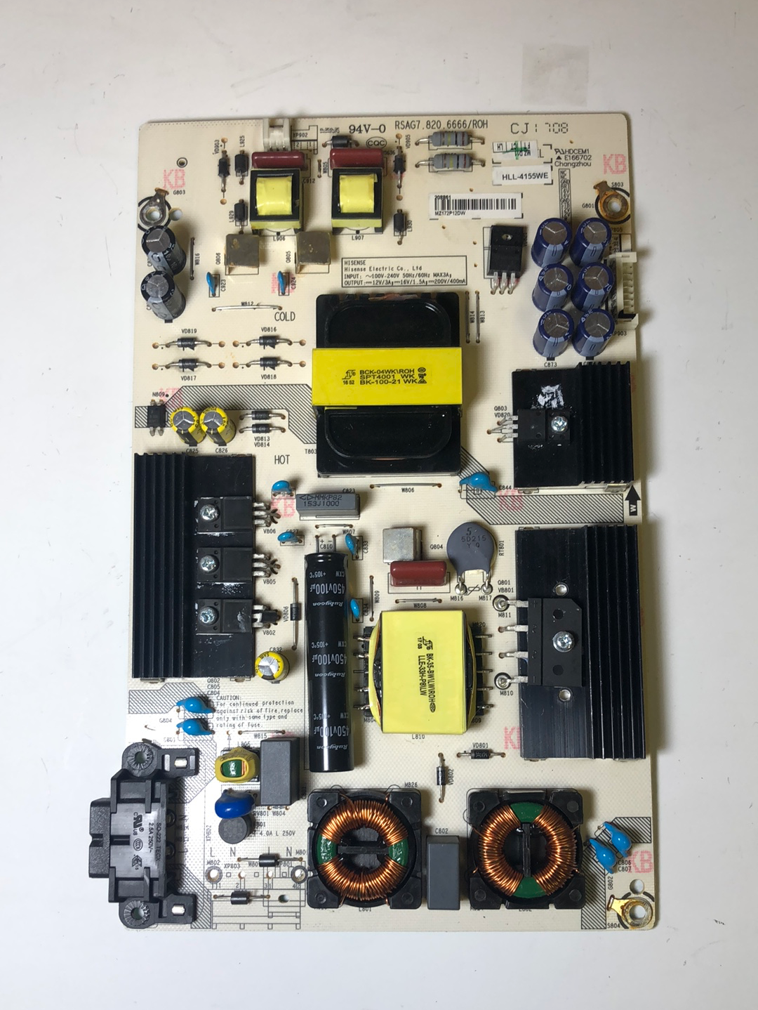 Sharp / Hisense 208861 Power Supply / LED Board