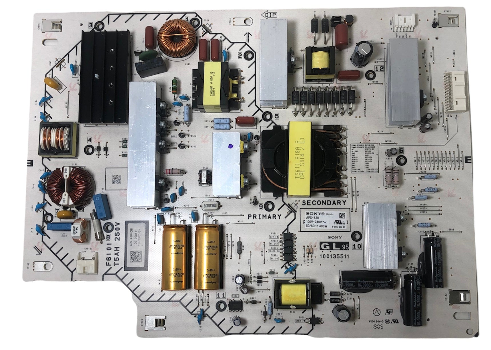 Sony 1-001-390-11 GL95 Power Supply Board