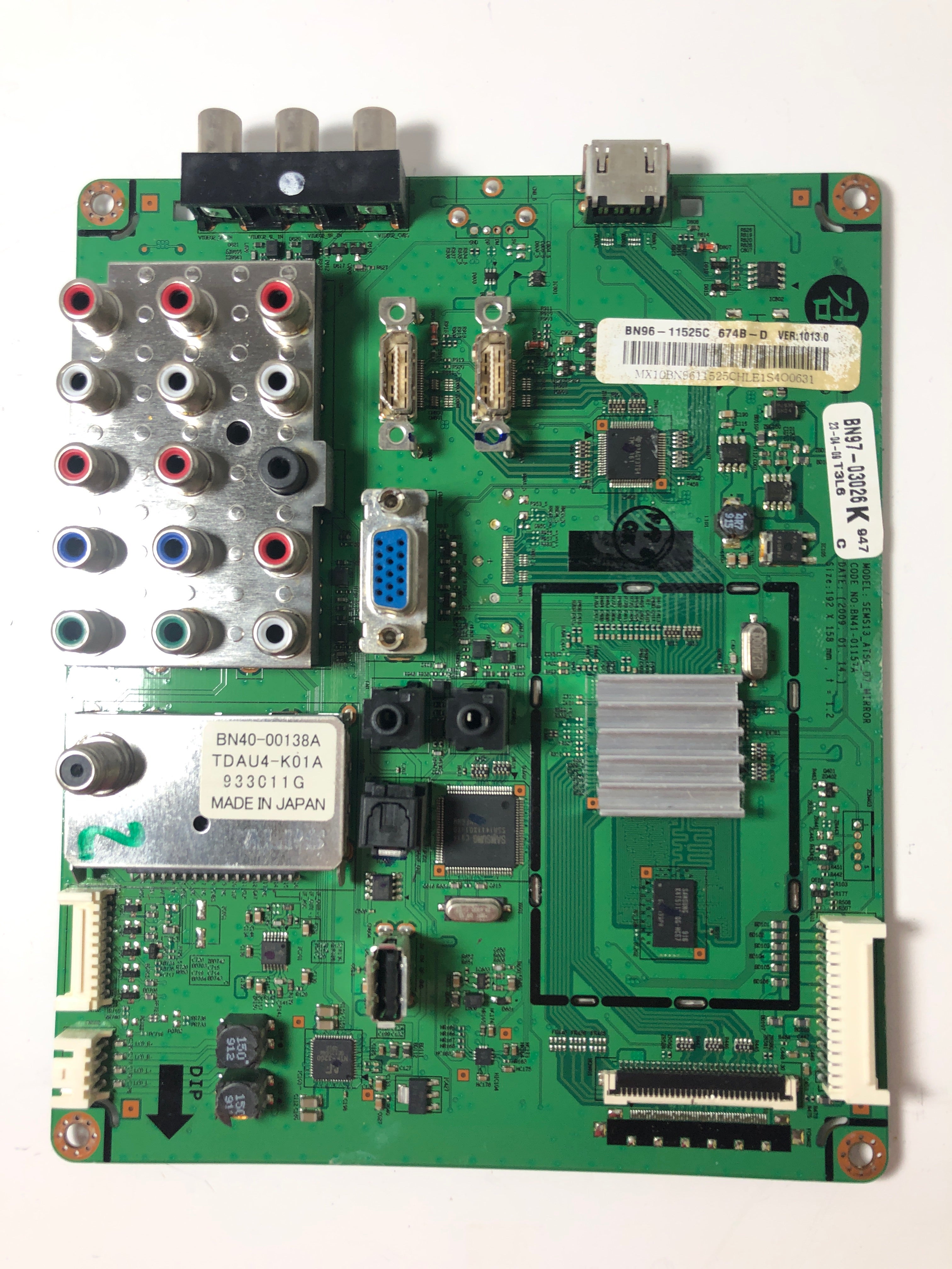 Samsung BN96-11525C (BN41-01157A) Main Board for LN32B540P8DXZA