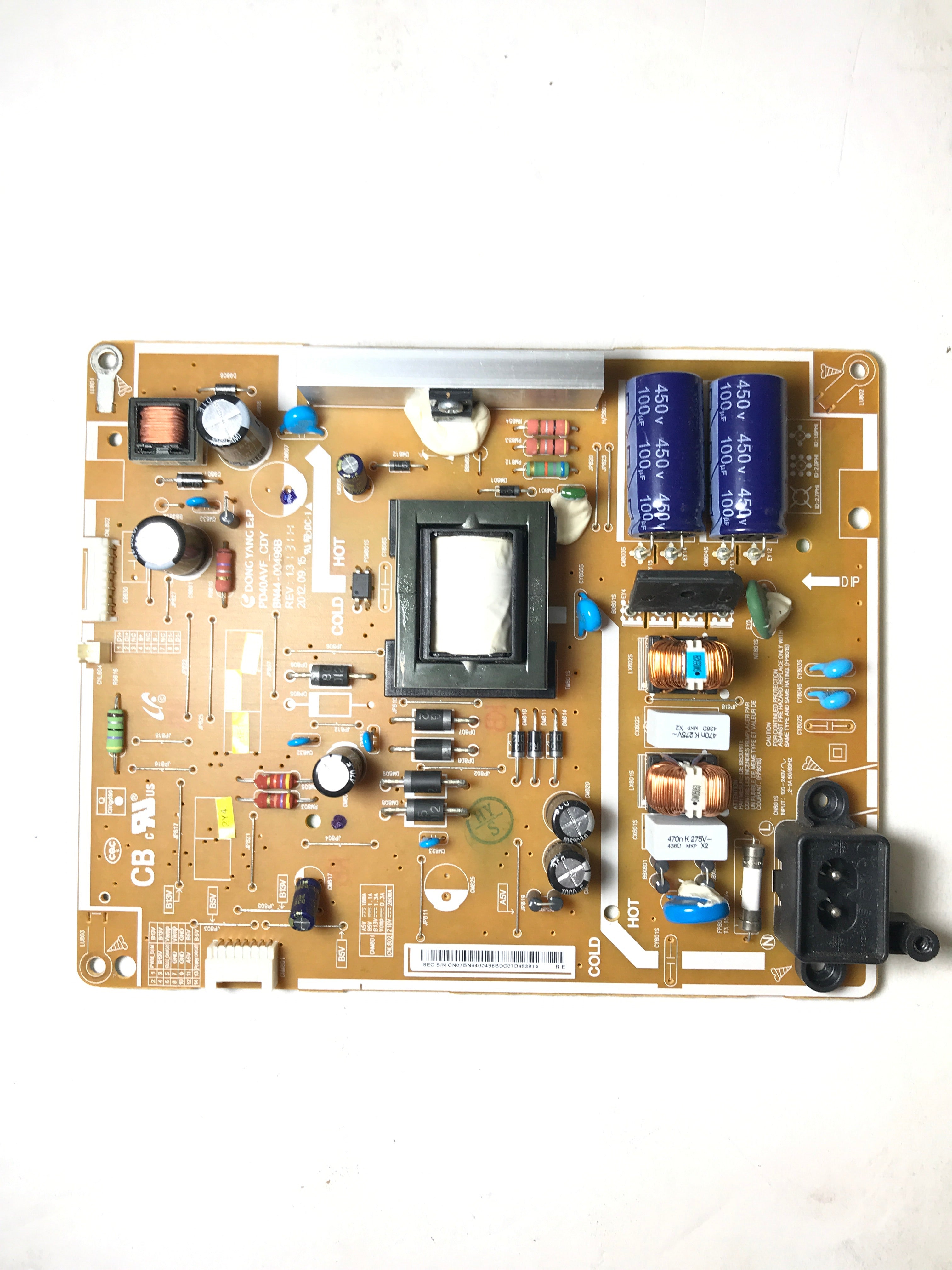 Samsung BN44-00496B Power Supply / LED Board