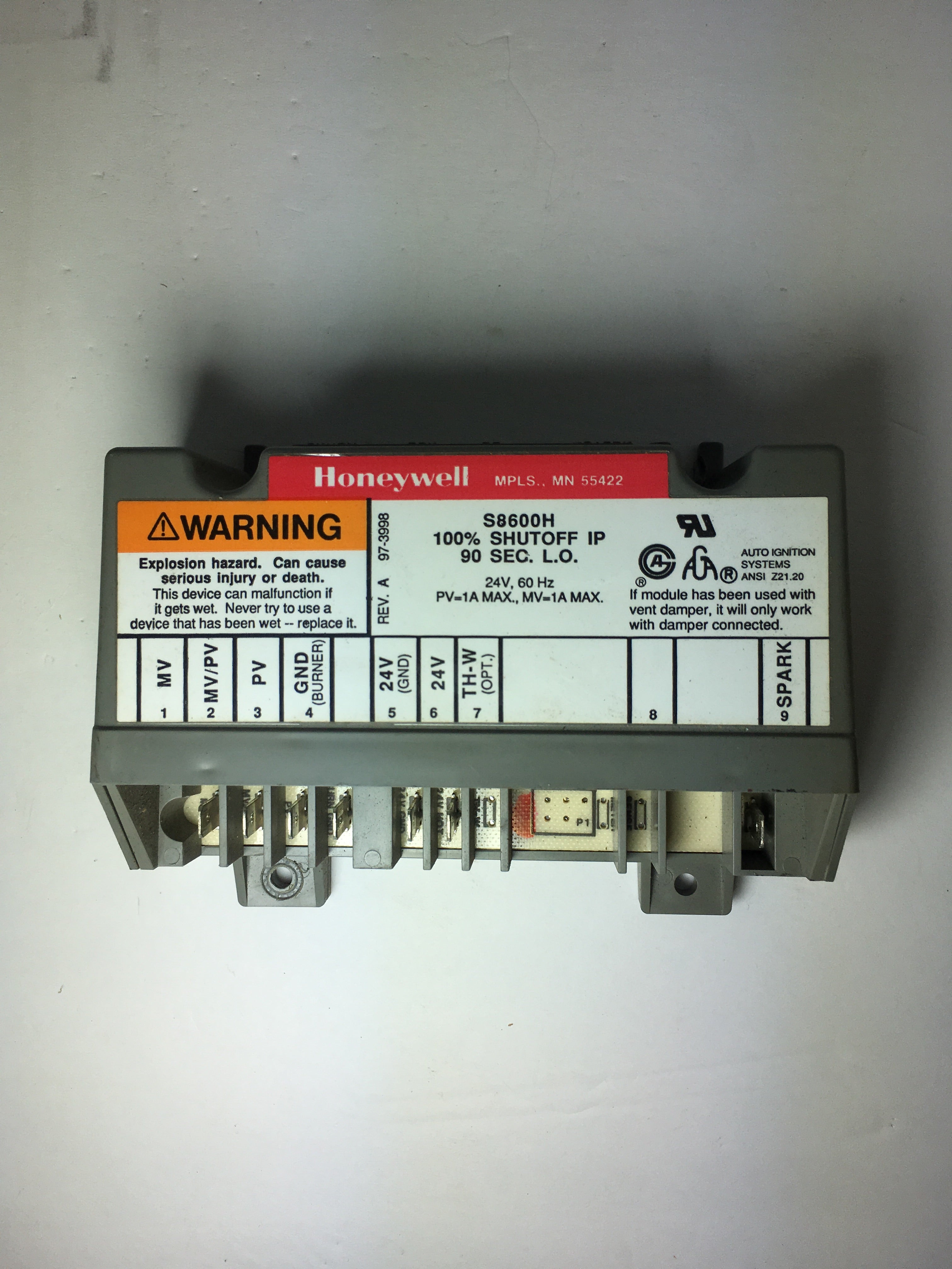 Honeywell S8600H Ignition Control Module