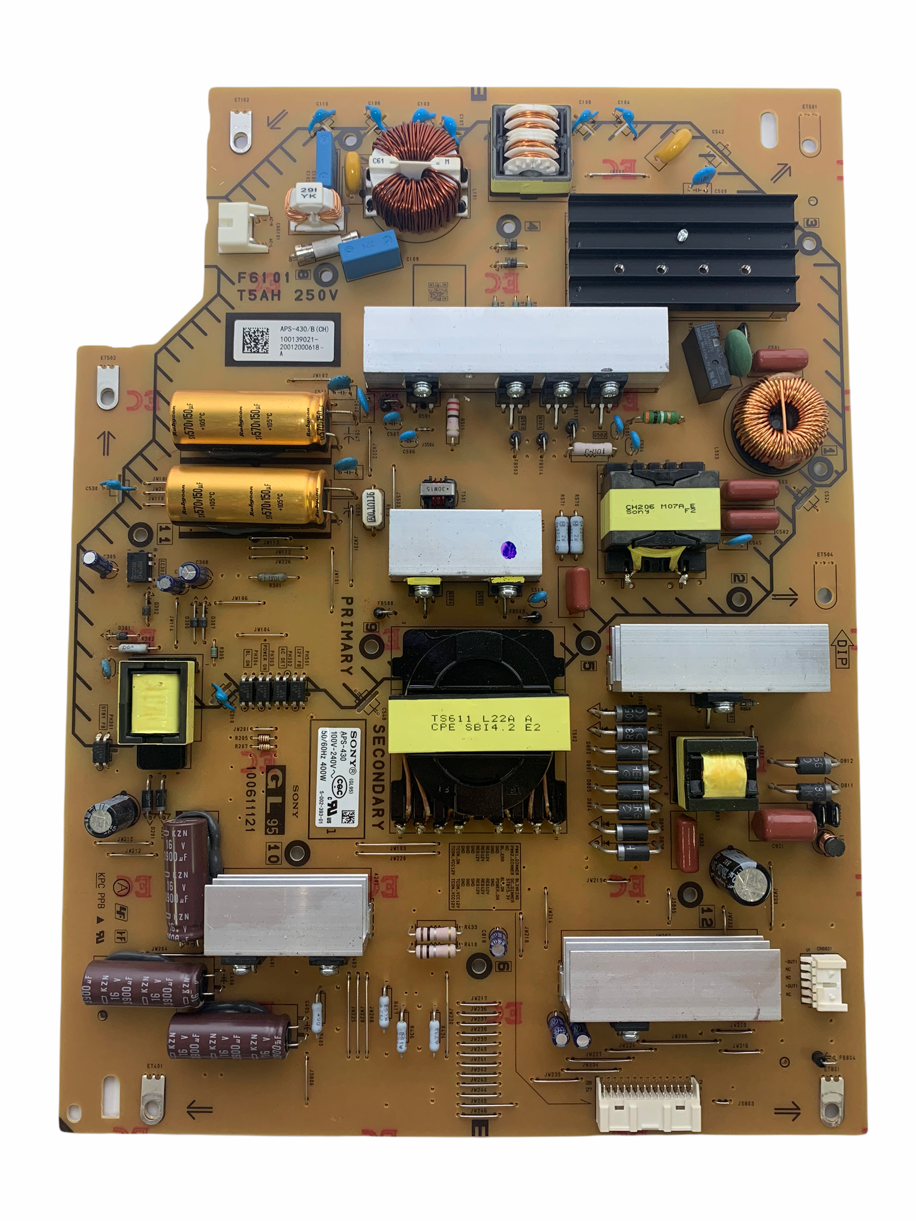 Sony 1-001-390-21 GL95 Power Supply/LED Drive Board