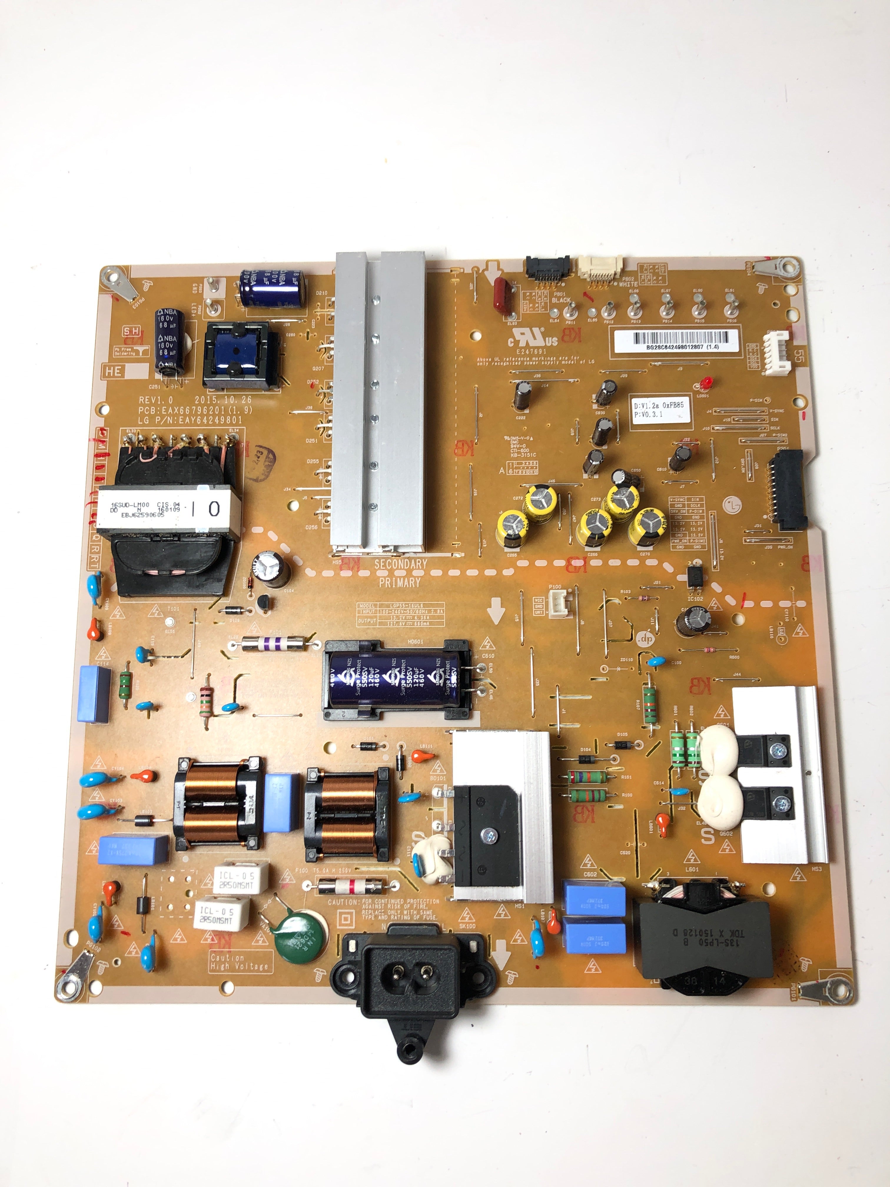 LG EAY64249801 Power Supply / LED Driver Board