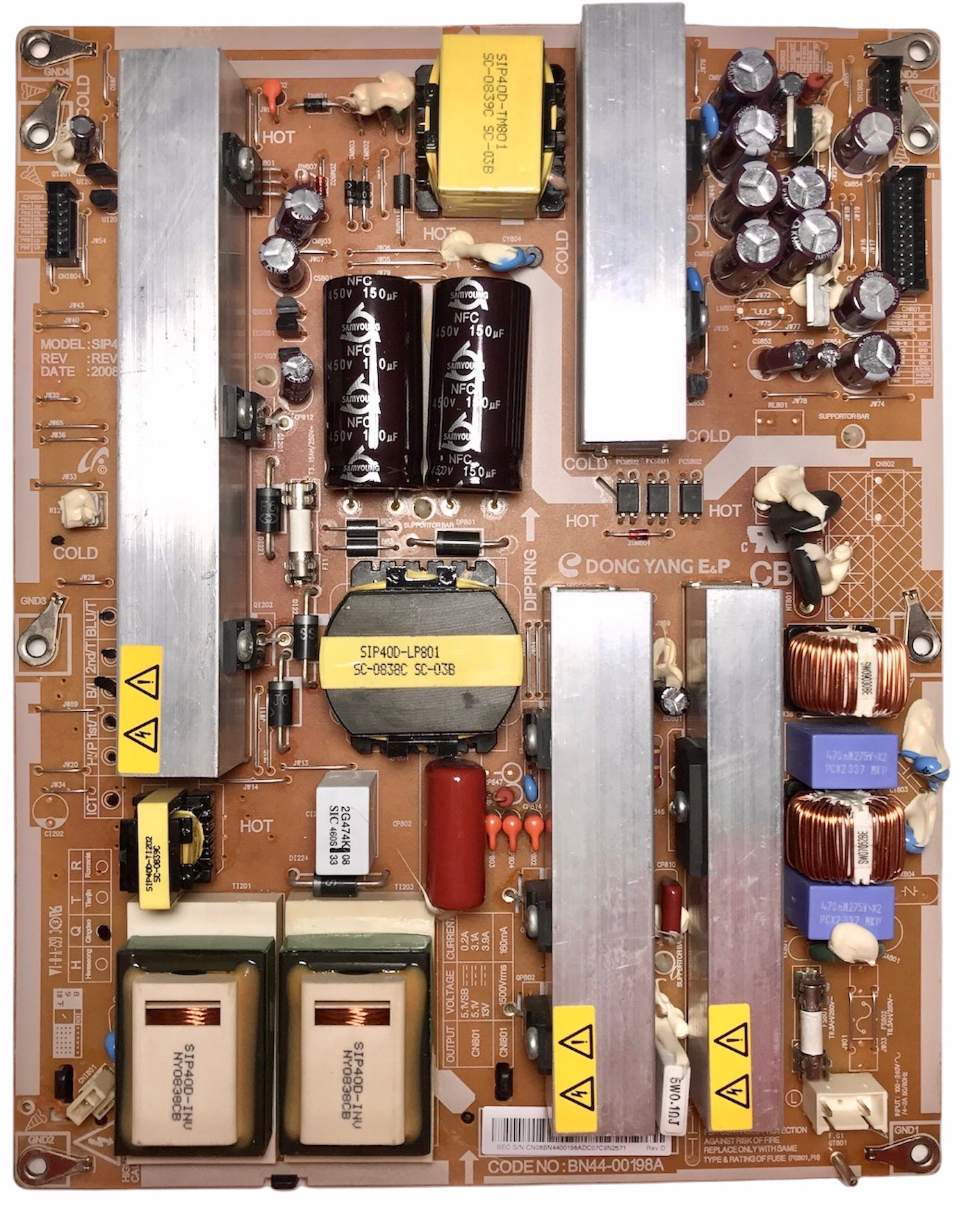 Samsung BN44-00197A / BN44-00198A / BN44-00199A Power Supply / Backlight Inverter