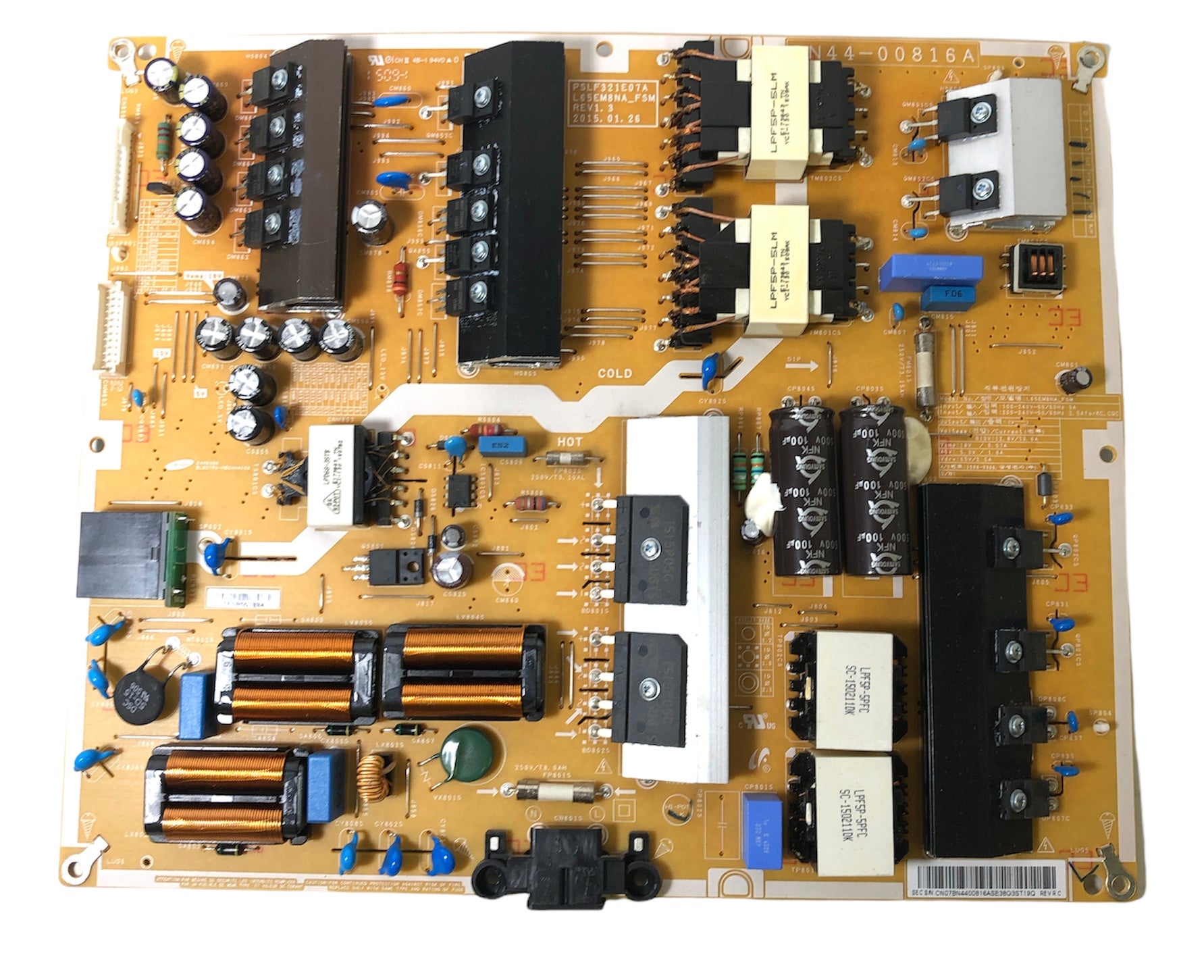 Samsung BN44-00816A Power Supply / LED Driver Board