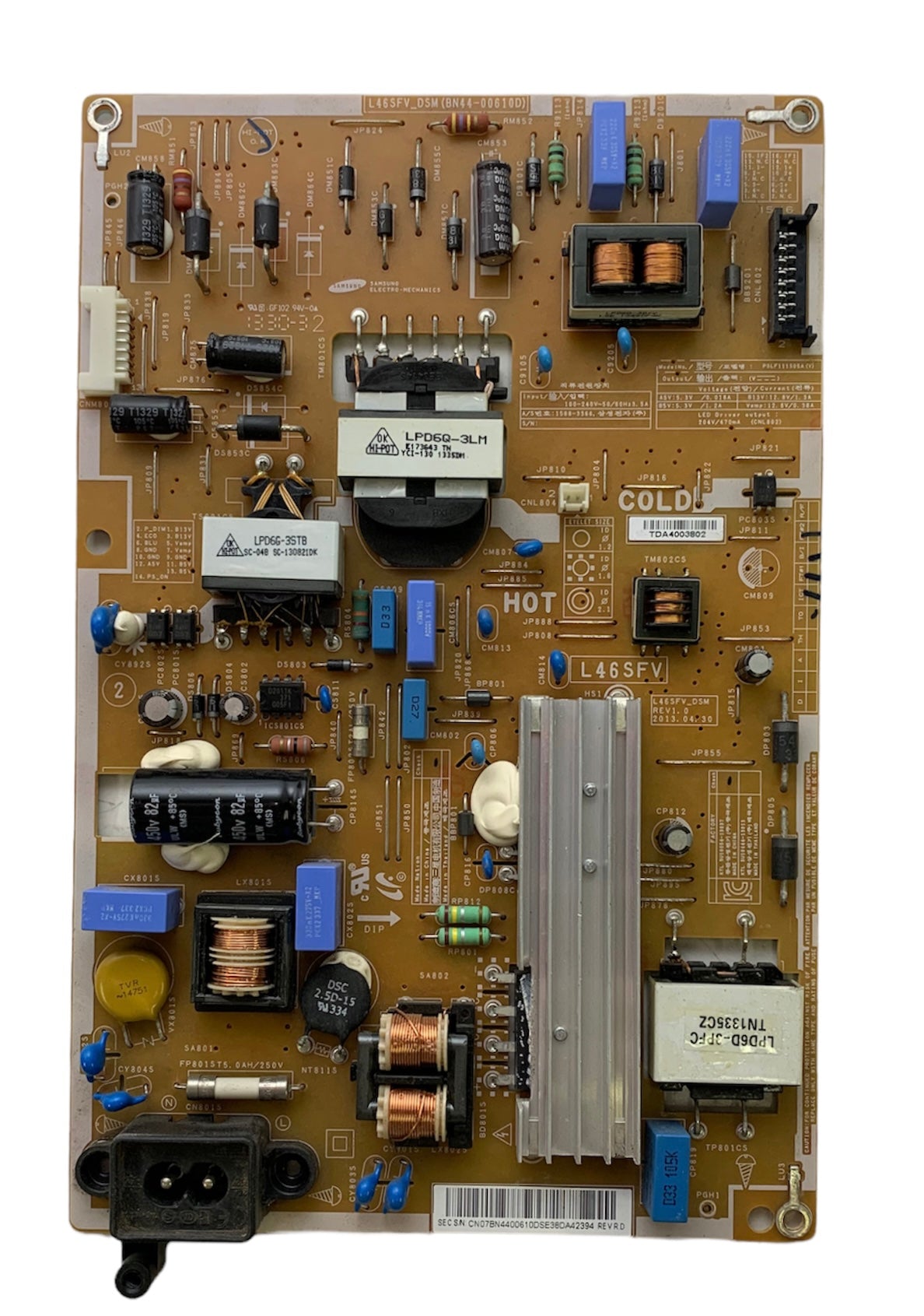 Samsung BN44-00610A / BN44-00610D Power Supply / LED Board