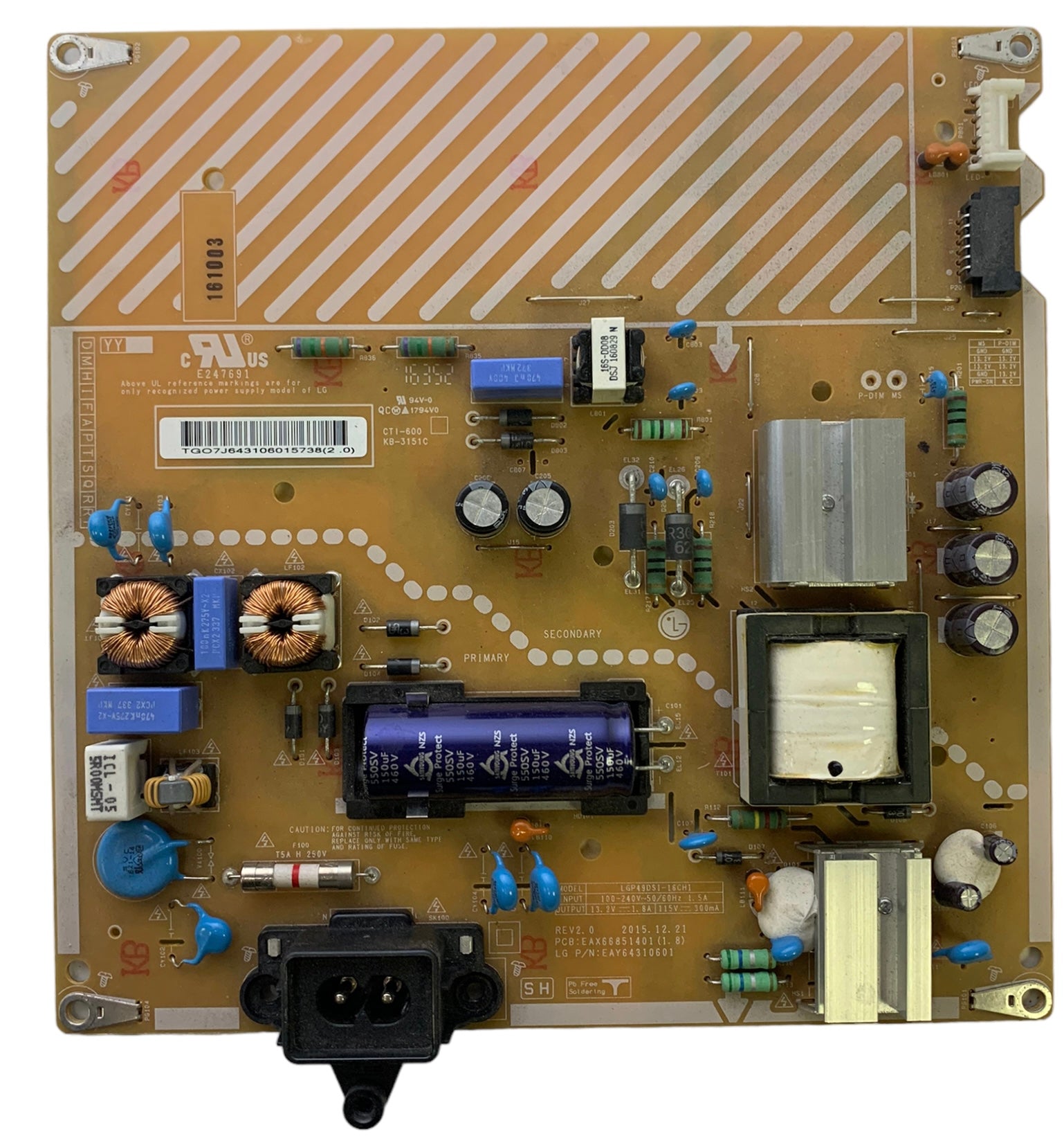 LG EAY64310601 Power Supply Board