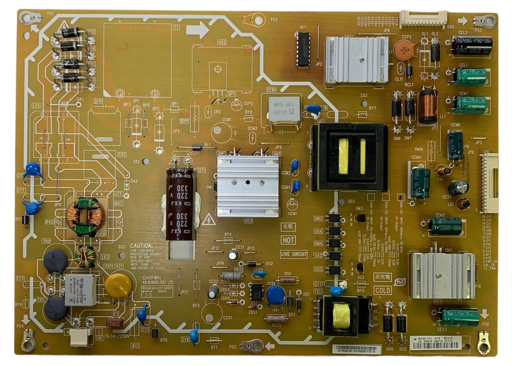 Insignia 19.50S01.001 Power Supply / LED Board