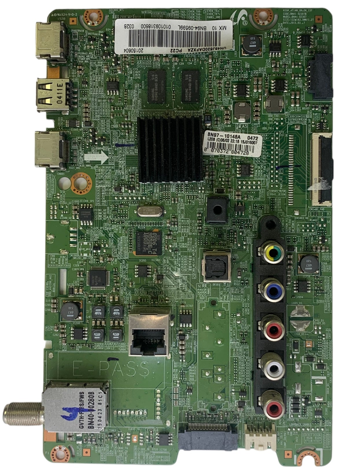 Samsung BN94-09599L Main Board for UN48J520DAFXZA