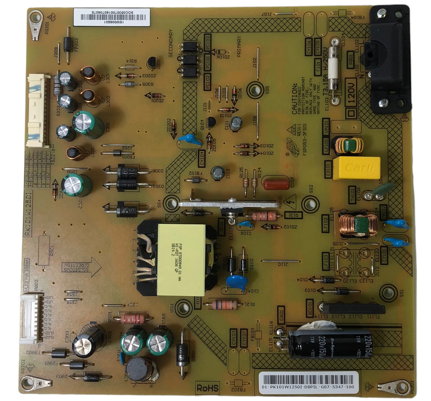 Toshiba PK101W1250I Power Supply / LED Board for 49L621U