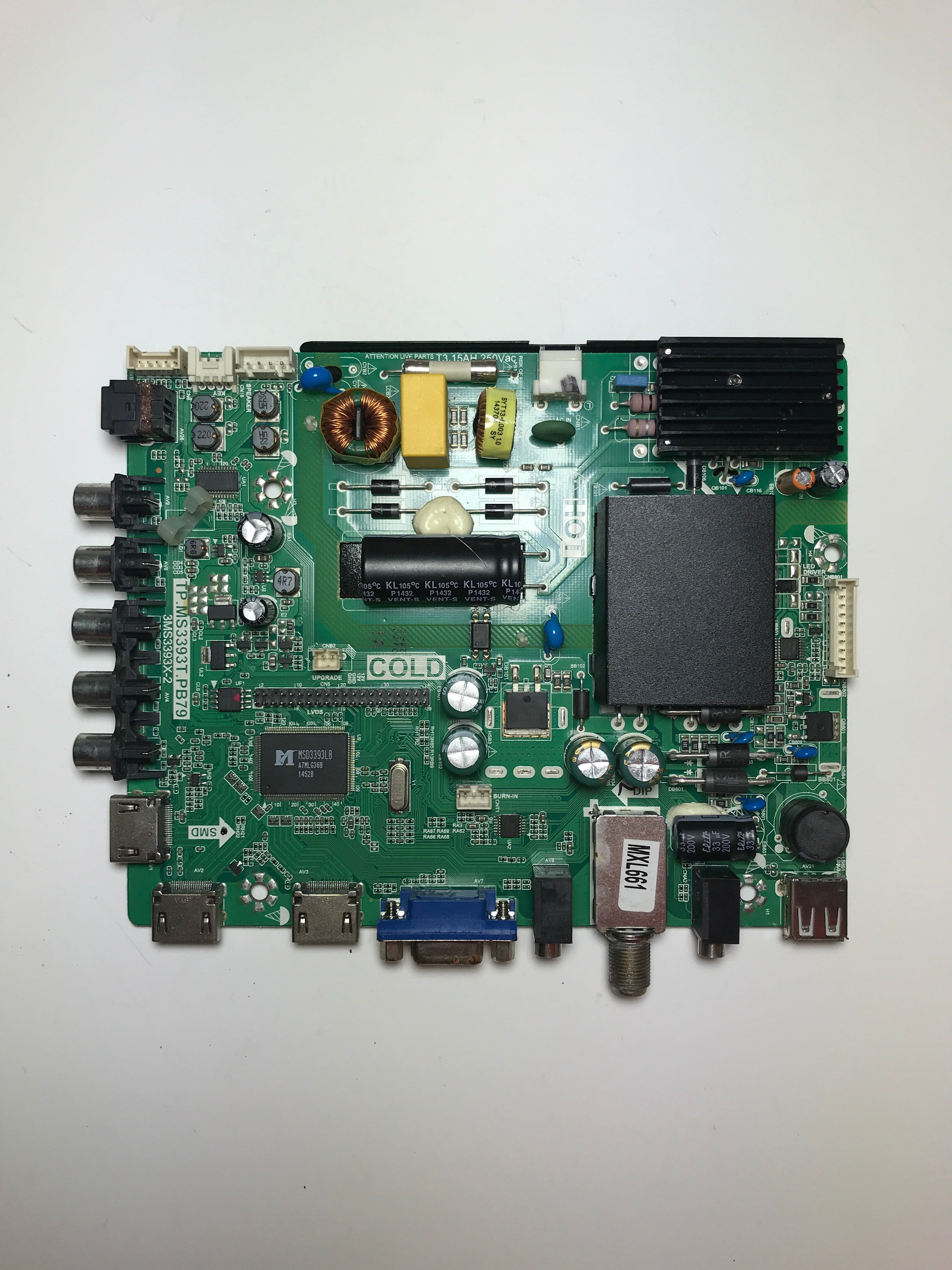 Sanyo 02-SHS39A-C002000 Main Board/Power Supply for FW32D25T