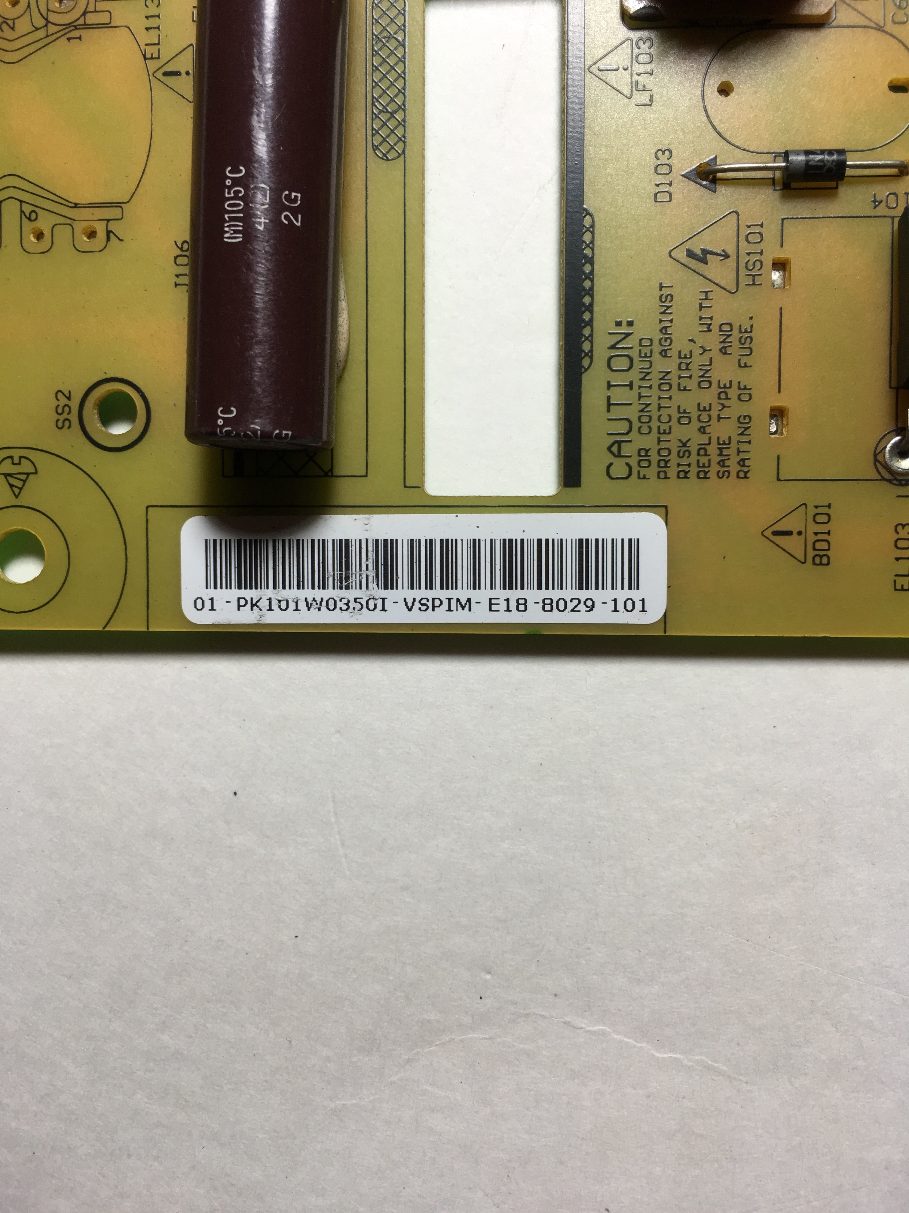 Toshiba 75037554 PK101W0350I Power Supply / LED Board