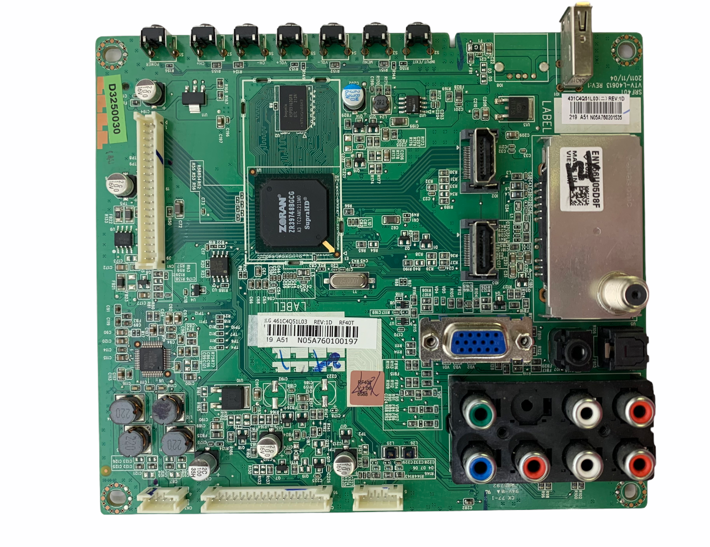 Toshiba 75030376 (461C4Q51L03, SRF40T) Main Board for 40E220U
