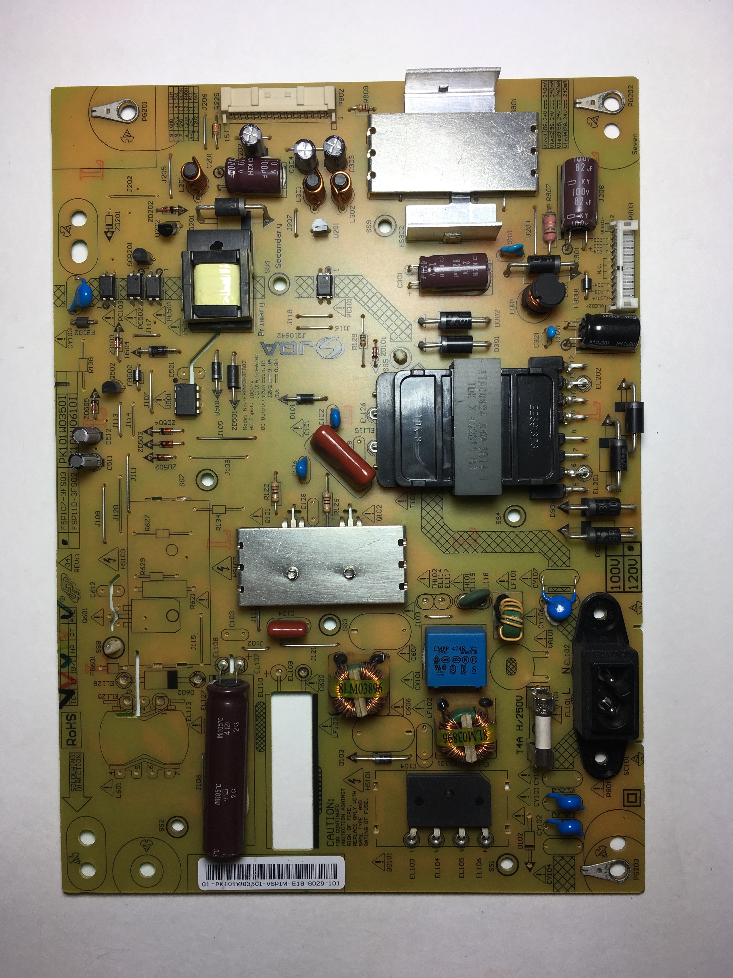 Toshiba 75037554 PK101W0350I Power Supply / LED Board