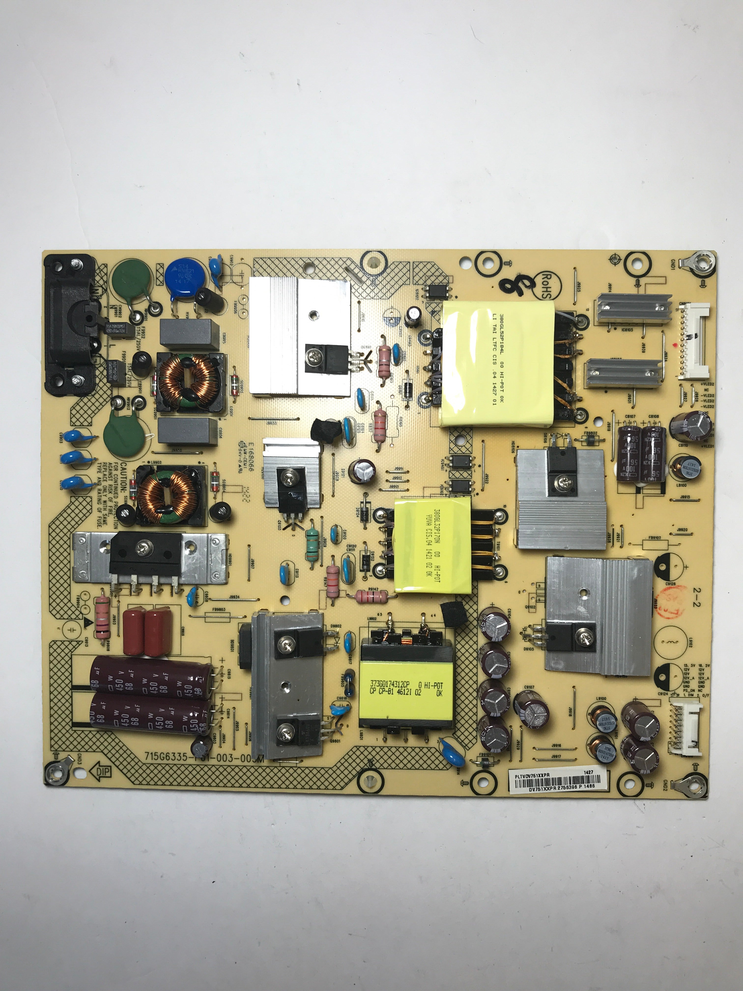 Sharp PLTVDV751XXPR Power Supply / LED Board for LC-50LB261U
