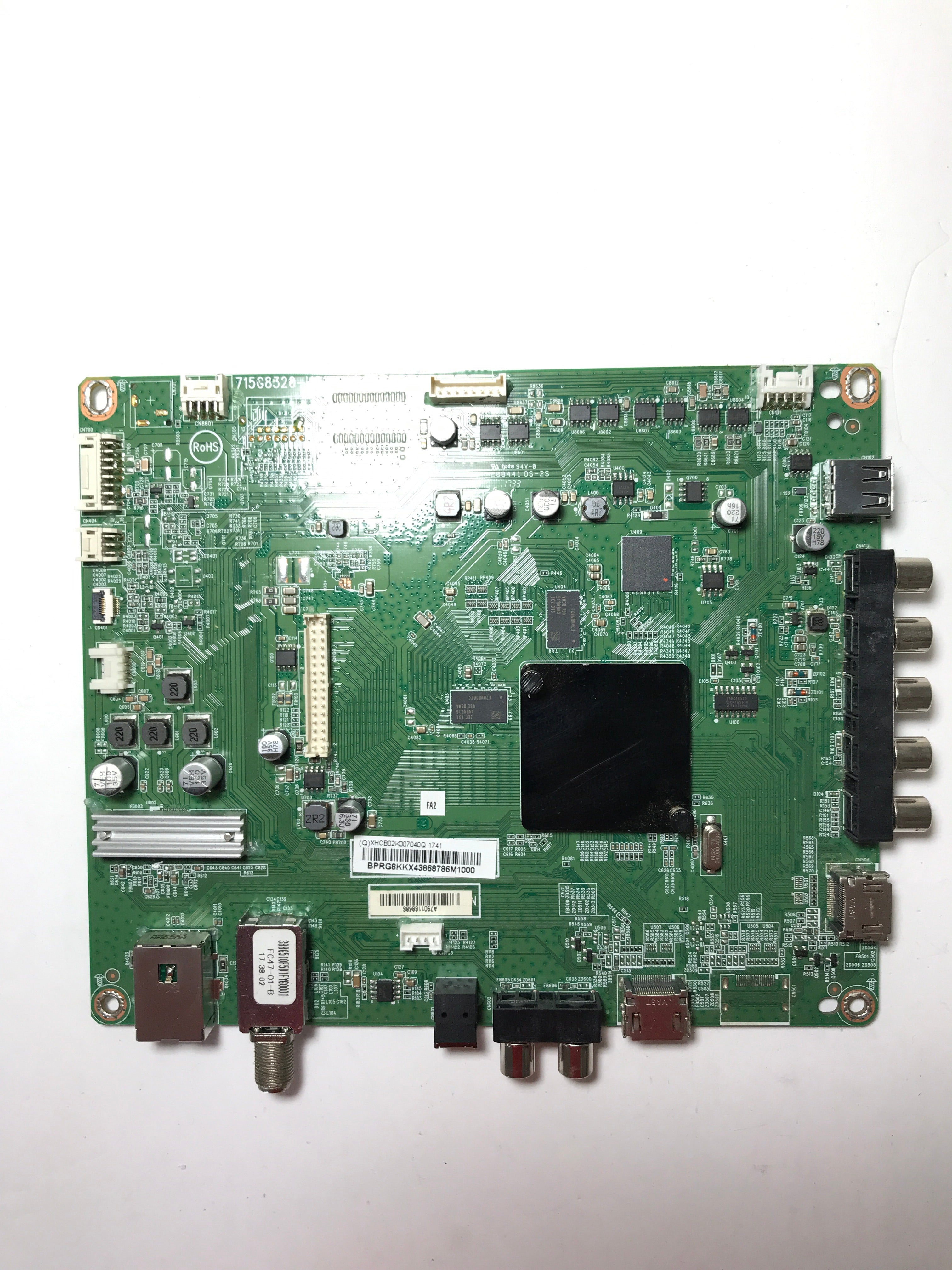 Vizio 756TXHCB02K007 Main Board for D39F-E1 (LTTWVLAT Serial)