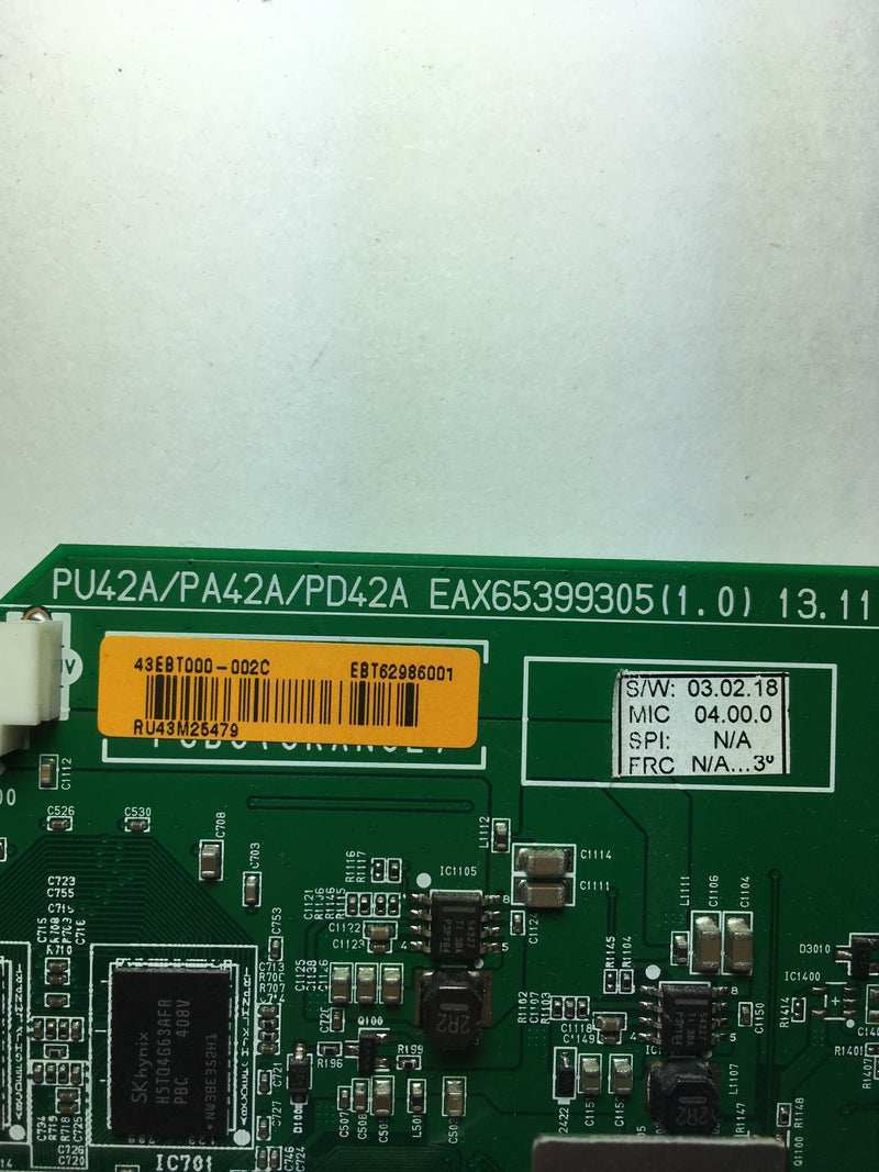 LG EBT62986001 Main Board for 60PB6600-UA