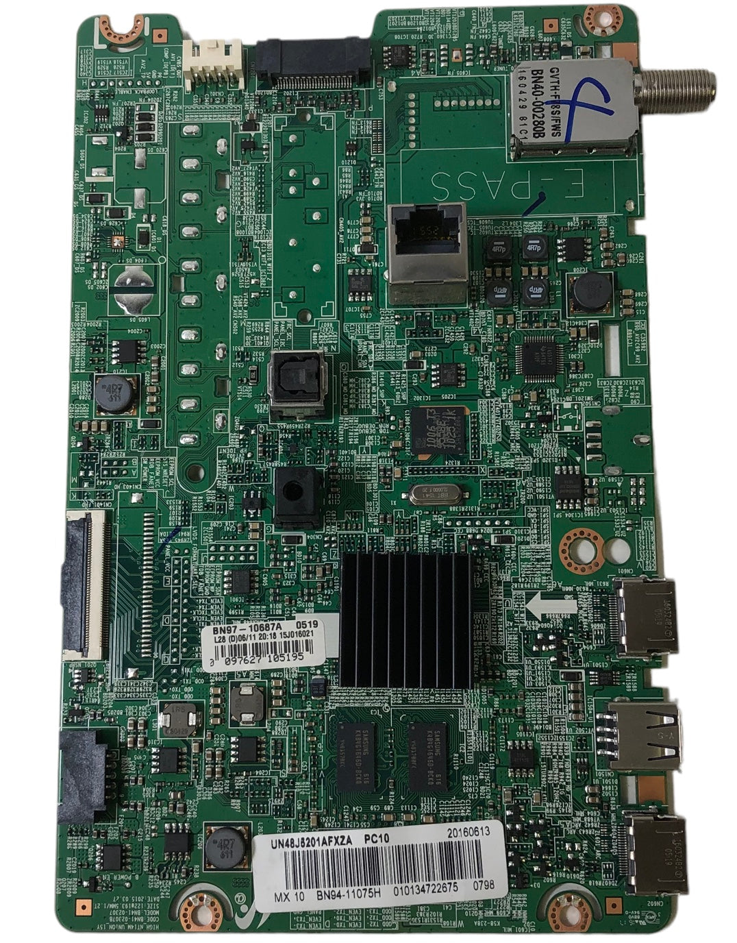 Samsung BN94-11075H Main Board for UN48J5201AFXZA