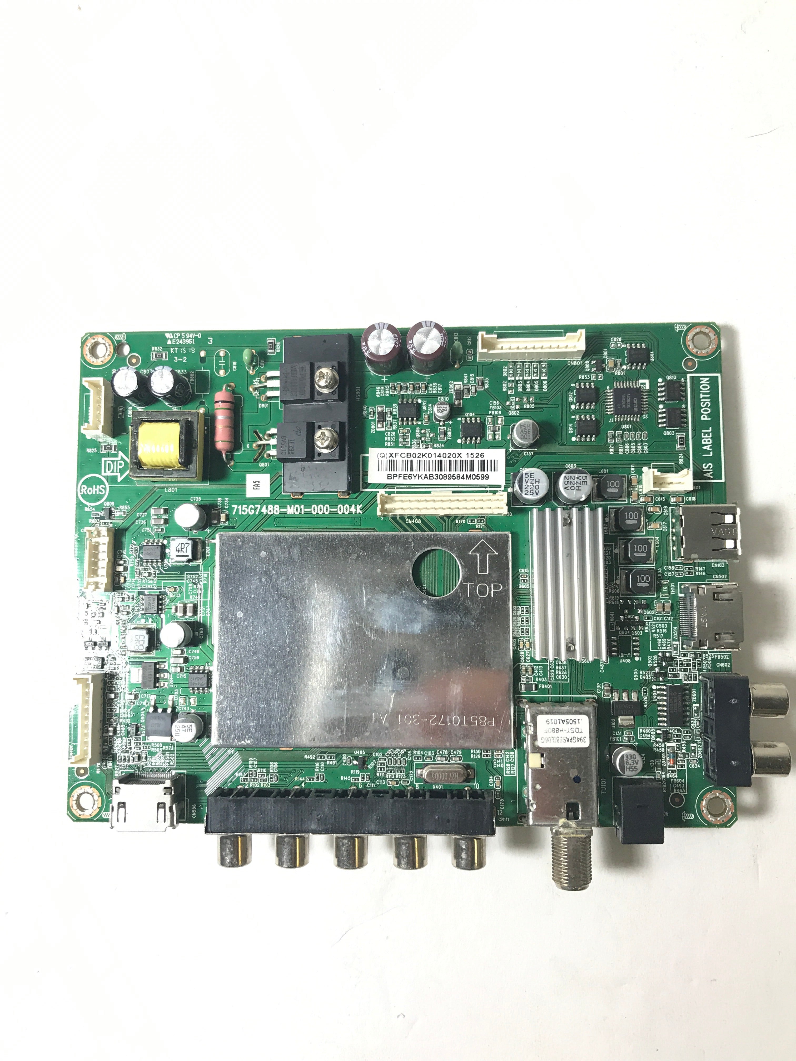 Vizio 756TXFCB02K014 Main Board for D43-C1 (LTT7SEBR Serial)