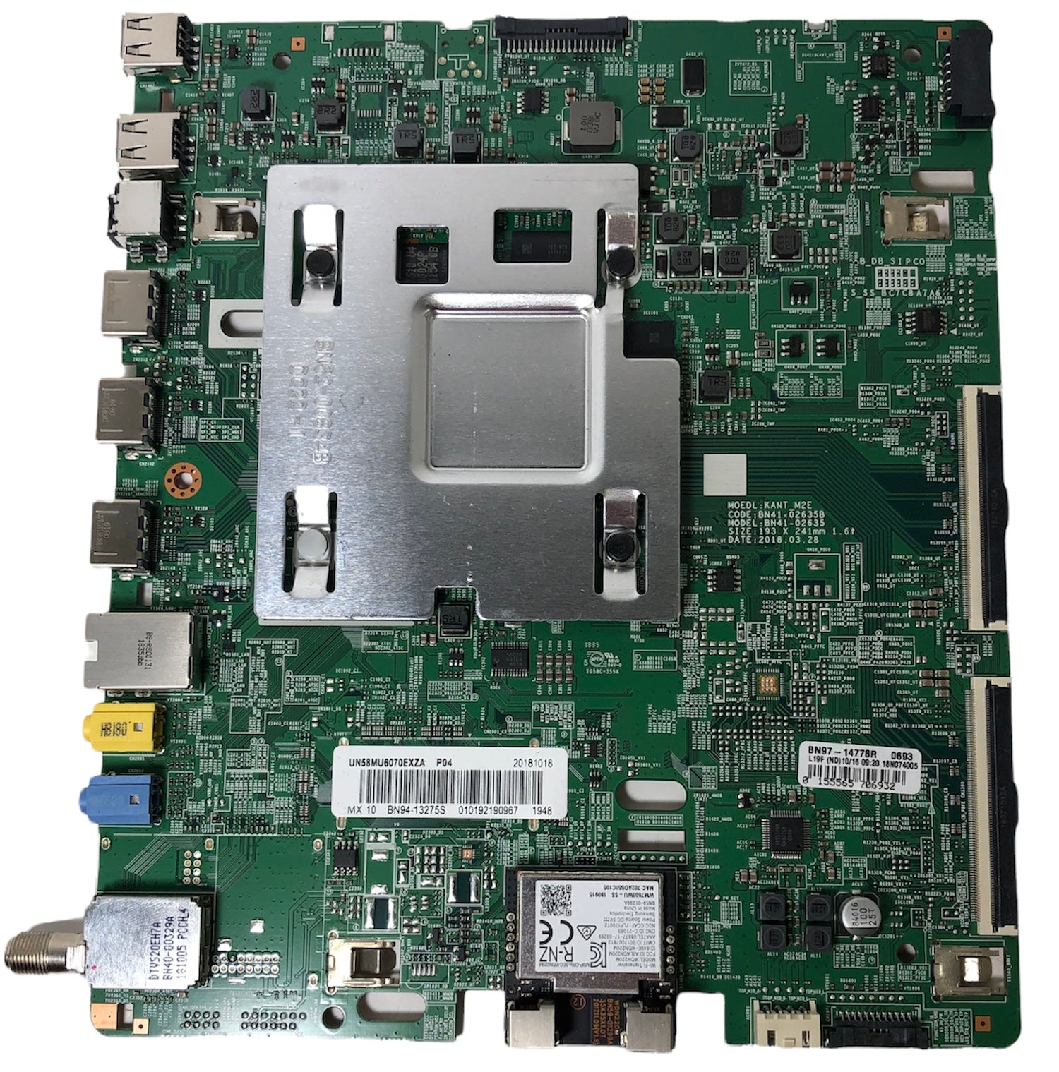 Samsung BN94-13275S Main Board for UN58MU6070EXZA (Version DB02)